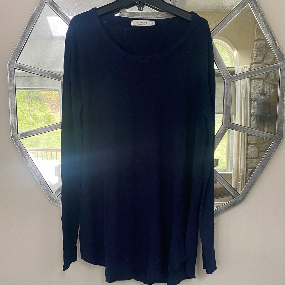 Mododoc Navy Long Sleeve Shirt